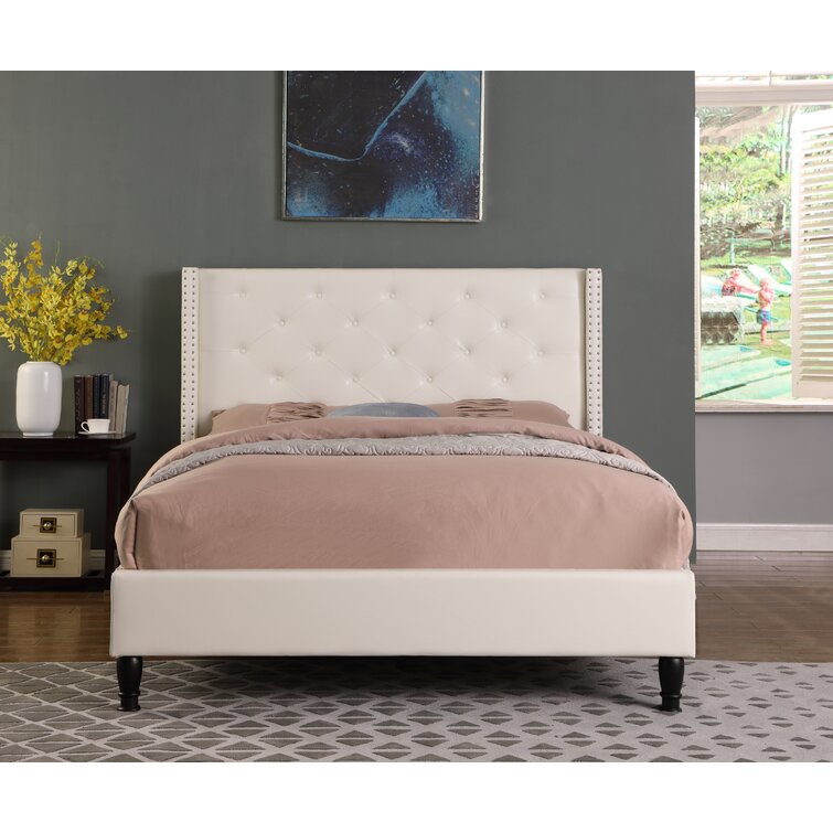 Canora Grey Arviso Tufted Upholstered Low Profile Platform Bed And Reviews Wayfair